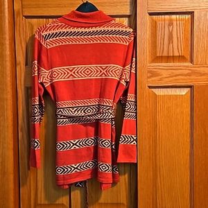 Pendleton Orange Aztec Lightweight Cardigan L NWT